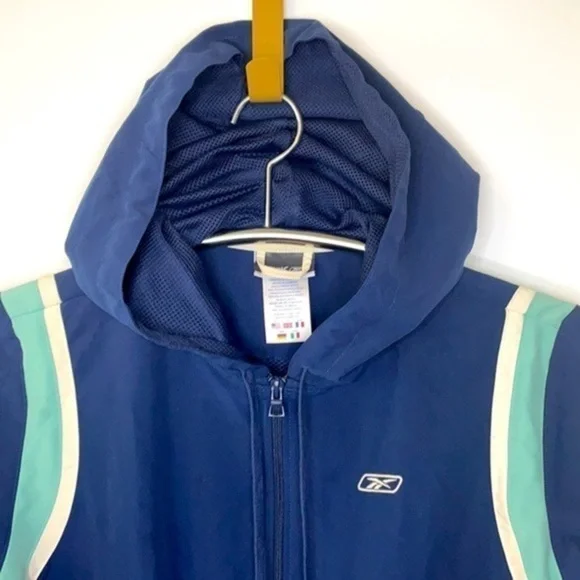 Reebox | VINTAGE Women’s Full Zip Mesh Hooded Sweatshirt Size Small - Picture 4 of 9